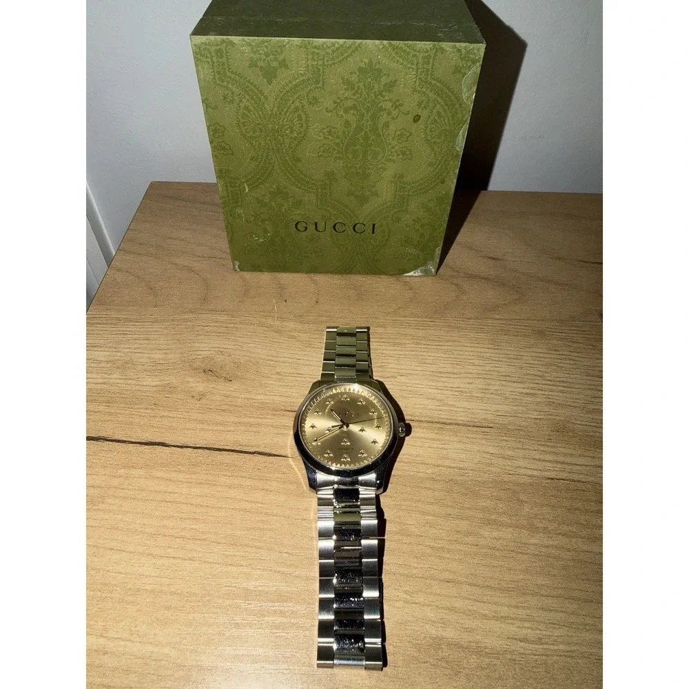 Gucci G-Timeless Automatic Bee Dial 38mm Swiss Made Men's Watch Excellent